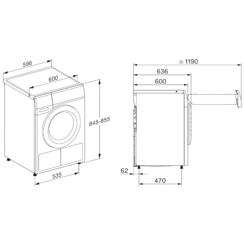 Máy sấy quần áo Miele TCH790WP